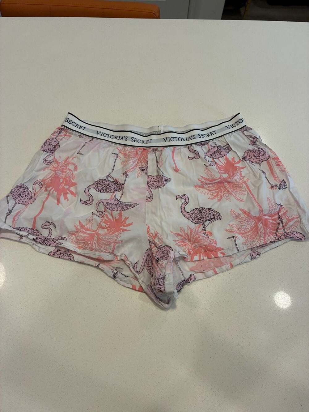 Victoria's Secret Cotton Sleep Pajama Short Shortie Flamingo Print Medium